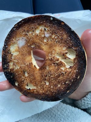 Burnt bagel