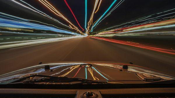 My Jeep at Warp Speed.