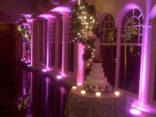 Add colorful Uplighting to add color to your event space.