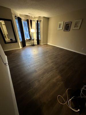 Laminate flooring installation