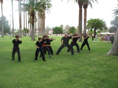 Master Prather teaching kids martial arts at his other school www.BujinkanUSA.com, now in its 25th year in Tucson!