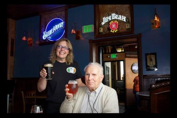 Celebrating 100 years of life with Mr. Murphy in an Irish pub! Perfect!