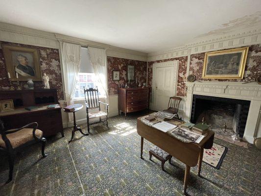 One of the bedrooms in the Jewett House