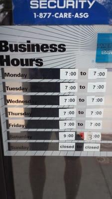 Business hours: Warning! They close early each day!