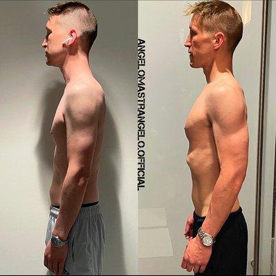 Kevin - Mid 30's - Lean Bulking - 12 Weeks Transformation - Side Photo