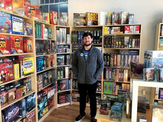 Mason, owner, operator, and board game enthusiast at Mission: Board Games.