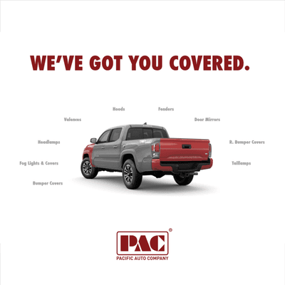 We've got your covered - Front end to rear end collision, call PAC now!