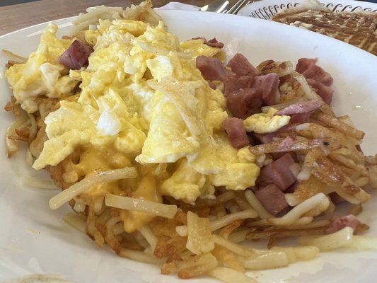 Ham and hash brown  bowl