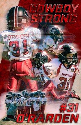 Football Player Action shots and poster print