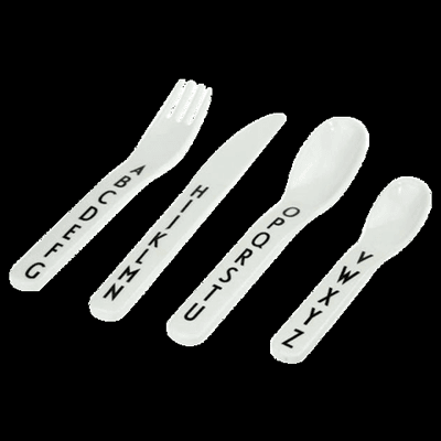 Kids Letters Cutlery Set