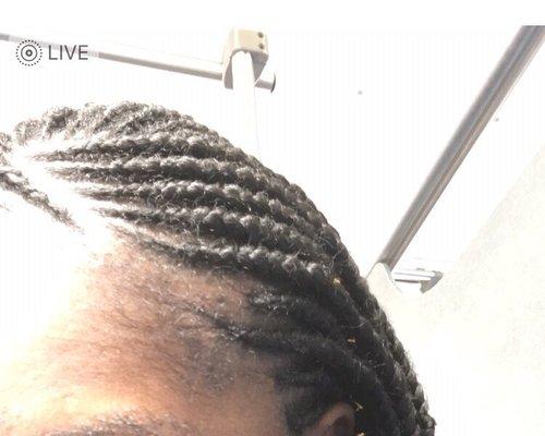 6 days later after the stylist "fixed" the braids that were painful and hanging. How does the fix look worse?!?!