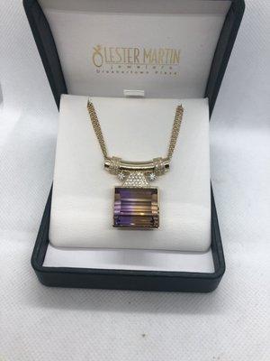 Custom made 40ct ametrine pendant