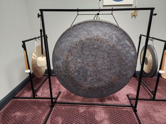 40 inch Lava Gong used in our Sound Baths