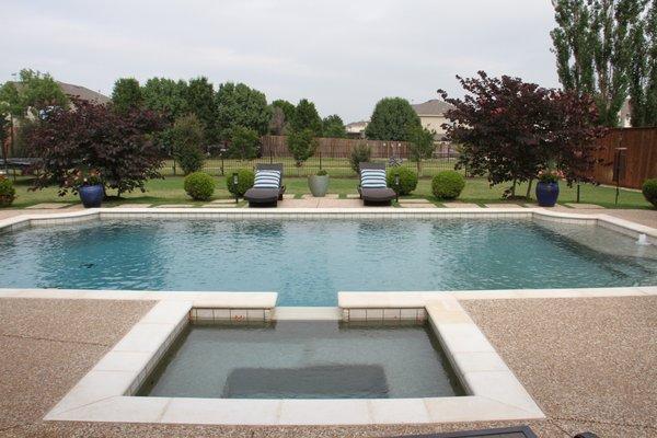 Gorgeous pool and yard from listing in Haslet, TX