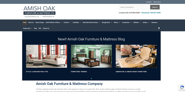 This large eCommerce website sells furniture and mattresses - the website was designed and developed by Godby Tech