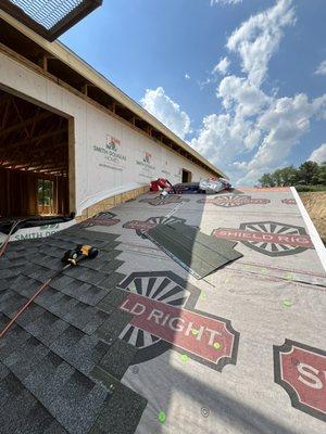 Shingling a new house!