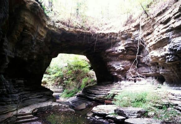 Tourism! The scenic Natural Bridge located at the Tennessee Fitness Spa in Wayne County!