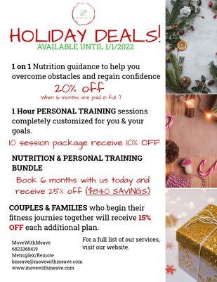 Holiday deal flyer