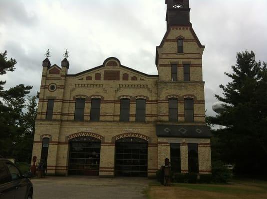 Front of building.