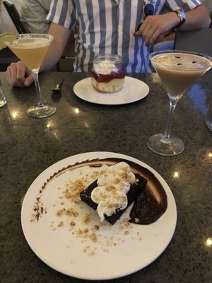 Mocha flourless brownie, Double Espresso Martini