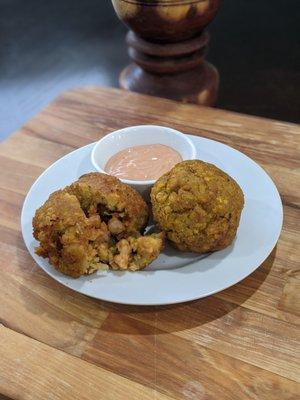 Mofongo stuffed with Shrimp