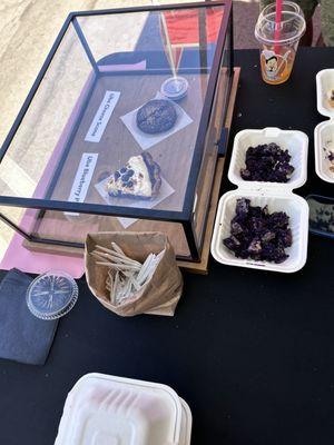 Went to the UBE Fest. Bomb UBE blueberry pie $8 slice from Sugar Pop. Worth it I totally recommend this and the Kapampanang Bangus Sisig.