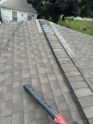 Roofing repair, water was leaking in so we replaced, plywood, roof exhaust and shingles and made sure of no more leaks