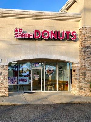 Front of donut shop