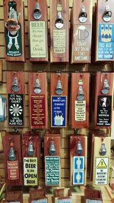 Nice assortment of bottle openers...