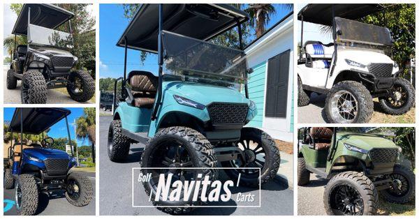 We build and stock Navitas Golf Carts! Call or stop by today to learn more!