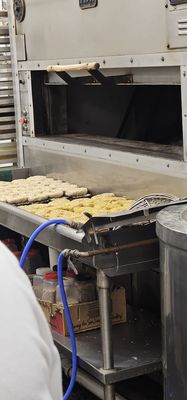 Bagels being made fresh on premises