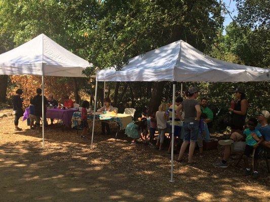 Activity station for kids at the Koobs Nature Area