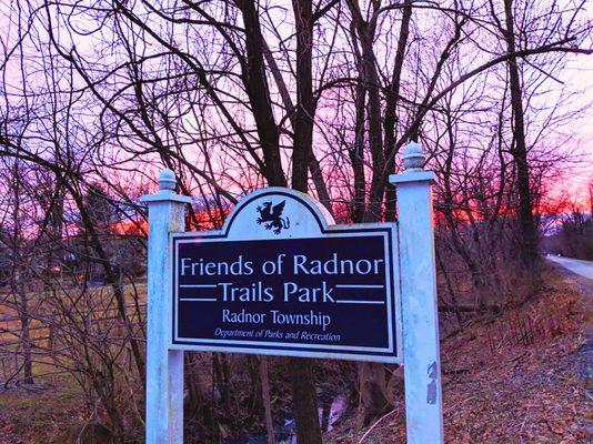 Friends of Radnor Trails Park -- sign