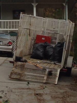 Having a trailer does make hauling and cleanup a breeze