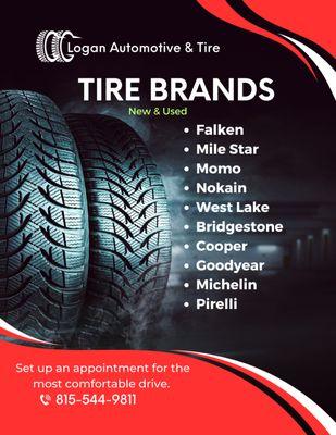 Tire Brands Available