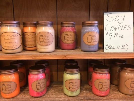 Soy candles in seasonally inspired scents!