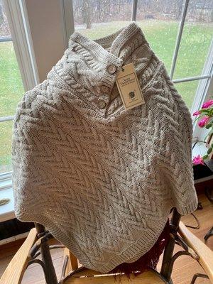 Aran Traditions knitted cape