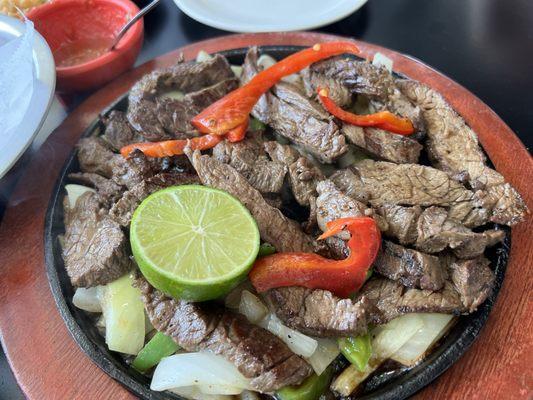 Beef Fajitas for two that were so tender.