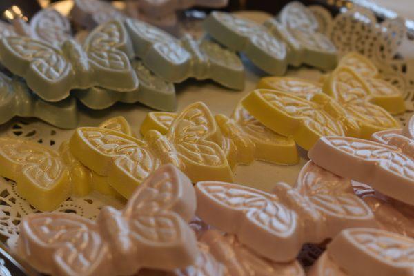 White chocolate butterflies