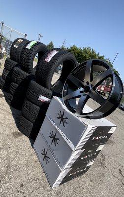 Variety size and brand of tires as well as wheels