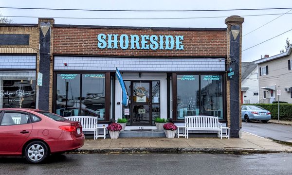 Front of the restaurant as seen from Shirley Street