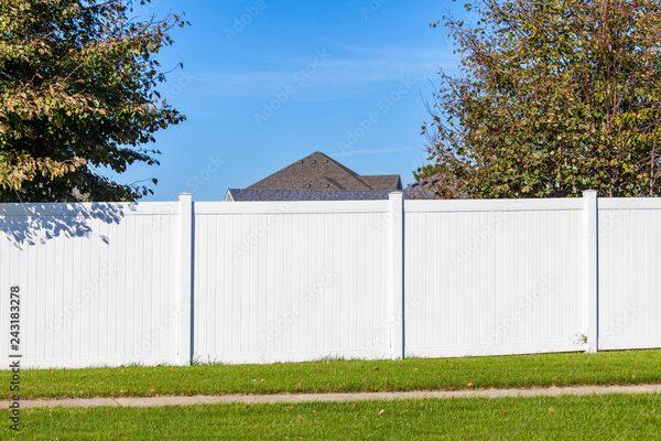 White PVC Privacy Fence