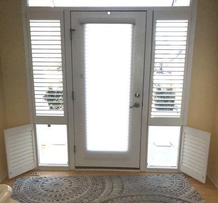 These Victoria clients wanted privacy at their front door sidelight windows, but they had dogs that liked to look out from th...