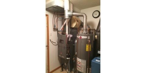 Furnace in down flow application, with water heater