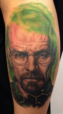 Walter White portrait by the talented Matt Lukesh.