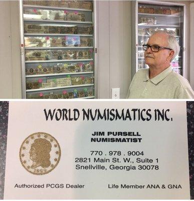 Photo of World Numismatics Coin Shop, located in Snellville GA on Hwy 78 (Main Street) near McGee Rd.