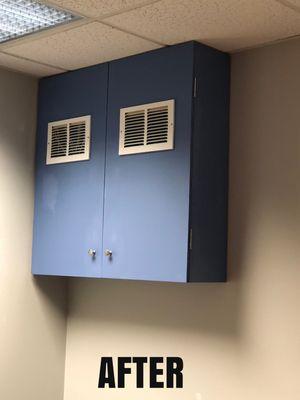 Electronics cabinet installation