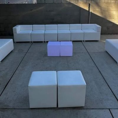 Lounge furniture with l e d square