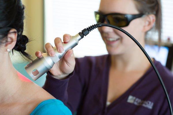 Class IV Laser uniquely helps comfortably speed up healing by increasing circulation and cellular repair.