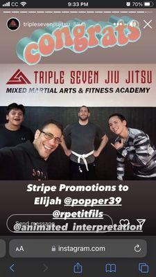 Jiu Jitsu stripe Promotions